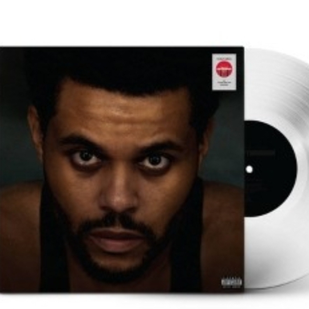 White Vinyl Record with Album Cover
